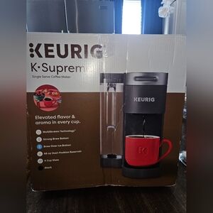 Keurig K-Supreme Single Serve Coffee Maker - Black with Red Mug